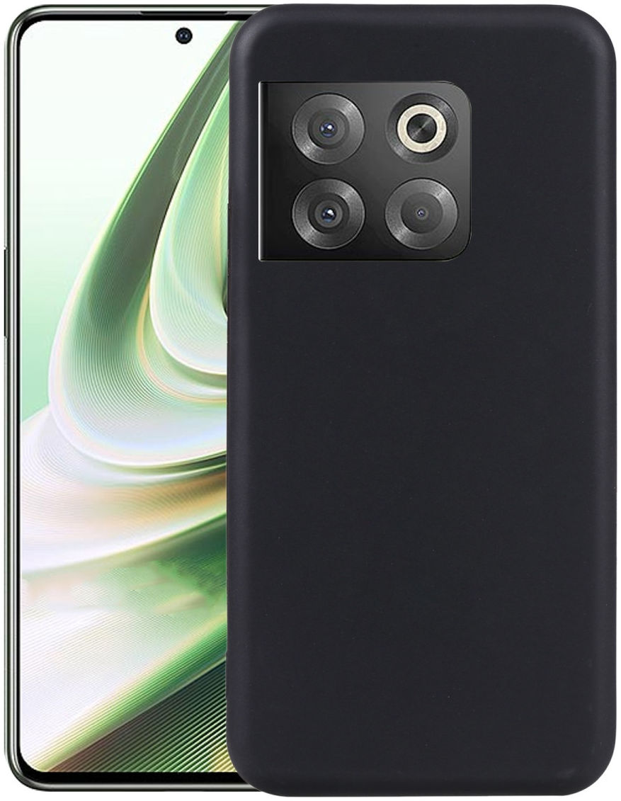 OnePlus 10T Hoesje Dun TPU Matte Back Cover Zwart afbeelding 2