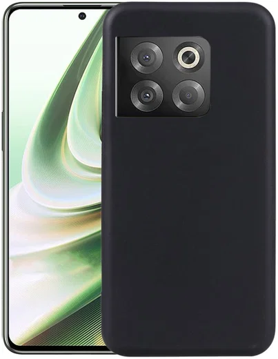 OnePlus 10T Hoesje Dun TPU Matte Back Cover Zwart afbeelding 2