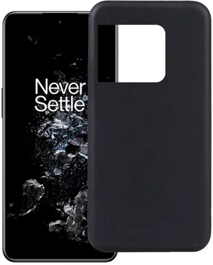 OnePlus 10T Hoesje Dun TPU Matte Back Cover Zwart afbeelding 1