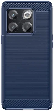 OnePlus 10T Hoesje Geborsteld TPU Flexibele Back Cover Blauw