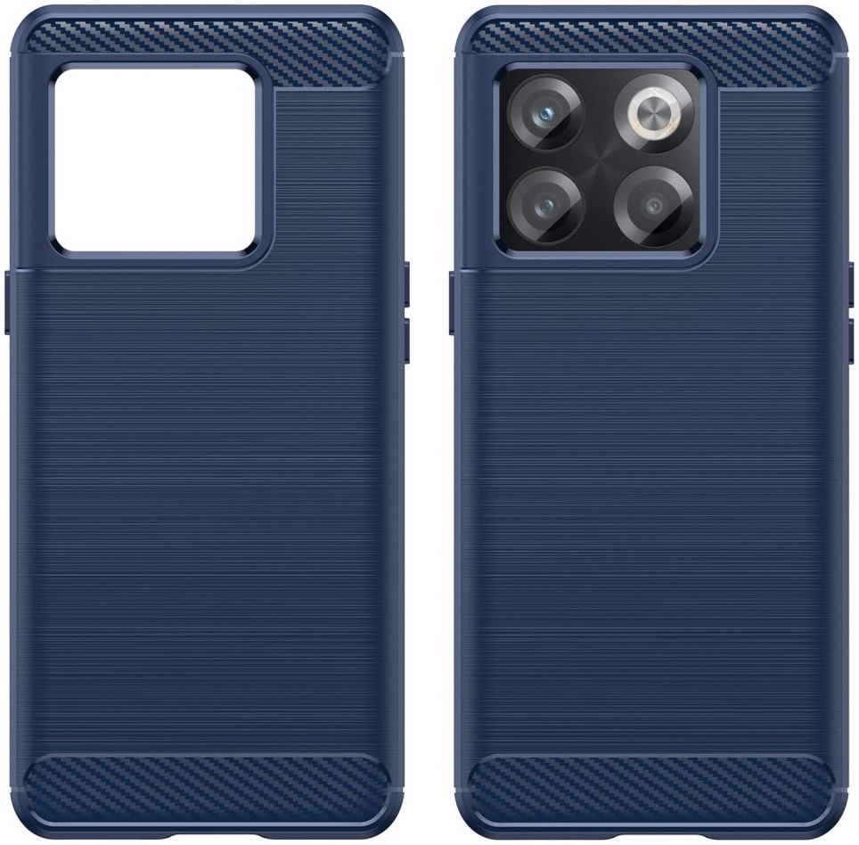 OnePlus 10T Hoesje Geborsteld TPU Flexibele Back Cover Blauw afbeelding 2