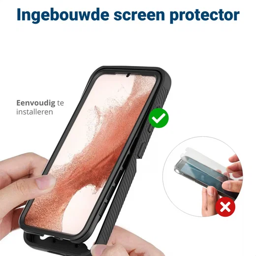 Xiaomi Redmi 10C Hoesje Full Protect 360° Cover Hybride Zwart afbeelding 6