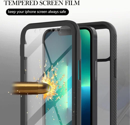 Xiaomi Redmi 10C Hoesje Full Protect 360° Cover Hybride Zwart afbeelding 8