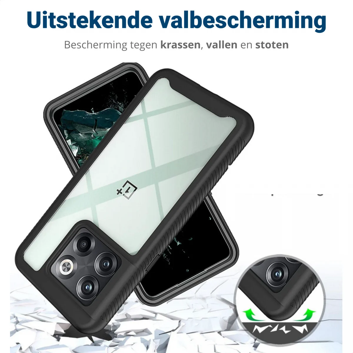 Xiaomi Redmi 10C Hoesje Full Protect 360° Cover Hybride Zwart afbeelding 4