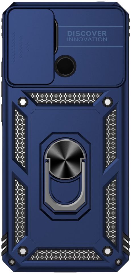 Xiaomi Redmi 10C Hoesje Magnetische Kickstand Back Cover Blauw afbeelding 2