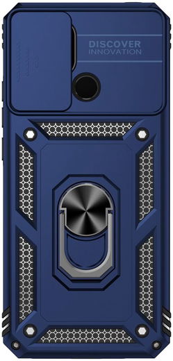 Xiaomi Redmi 10C Hoesje Magnetische Kickstand Back Cover Blauw afbeelding 2