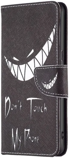 Oppo A57 / A57s / A77 Hoesje Portemonnee Book Case Don't Touch Print afbeelding 1