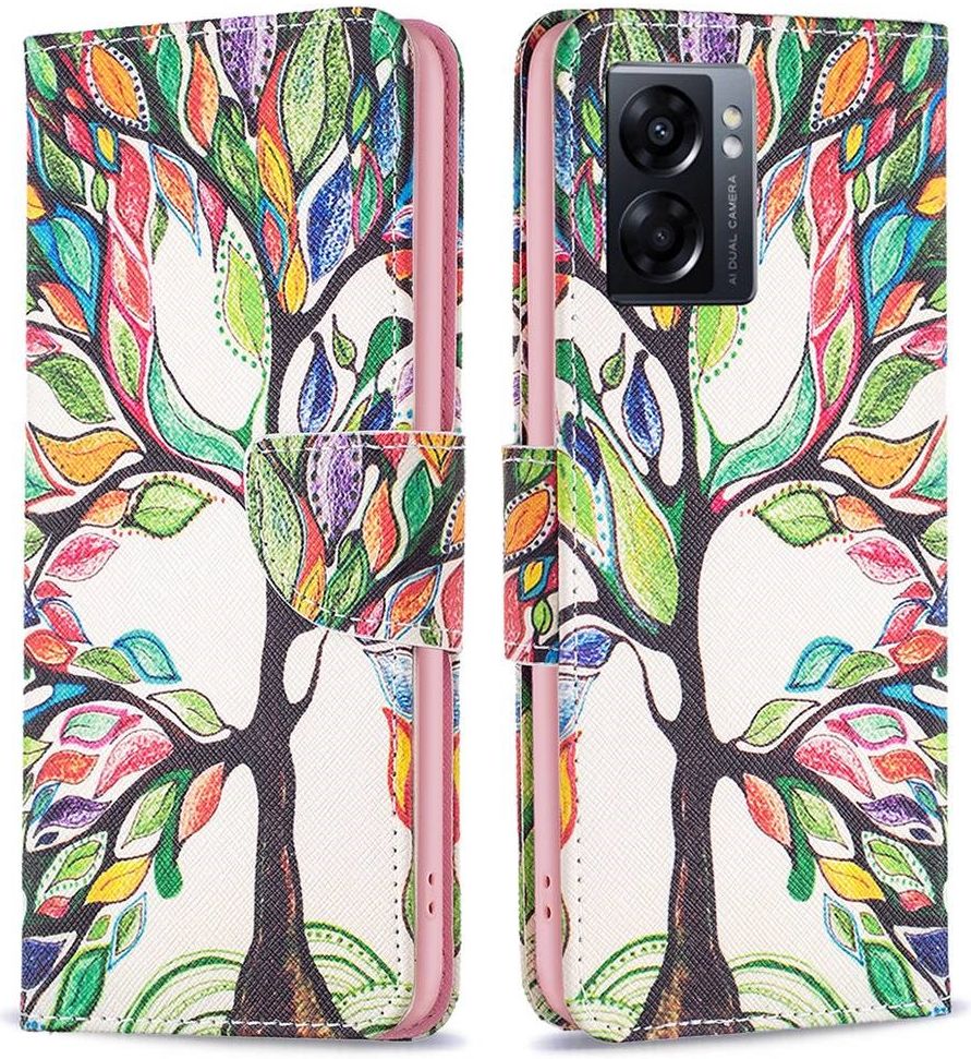 Oppo A57 / A57s / A77 Hoesje Portemonnee Book Case Tree Print afbeelding 2