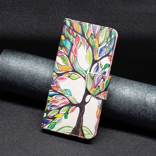 Oppo A57 / A57s / A77 Hoesje Portemonnee Book Case Tree Print afbeelding 6