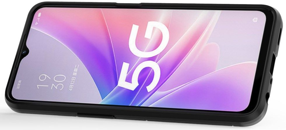 Oppo A57 / A57s / A77 Hoesje met Magnetische Kickstand Ring Zwart afbeelding 4