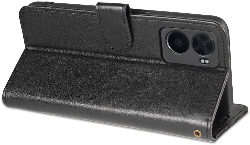 AZNS Oppo A57 / A57s / A77 5G Hoesje Wallet Book Case Kunstleer Zwart afbeelding 6