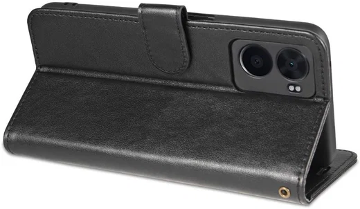 AZNS Oppo A57 / A57s / A77 5G Hoesje Wallet Book Case Kunstleer Zwart afbeelding 6