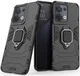 Oppo Reno 8 Hoesje met Magnetische Kickstand Ring Zwart afbeelding 2
