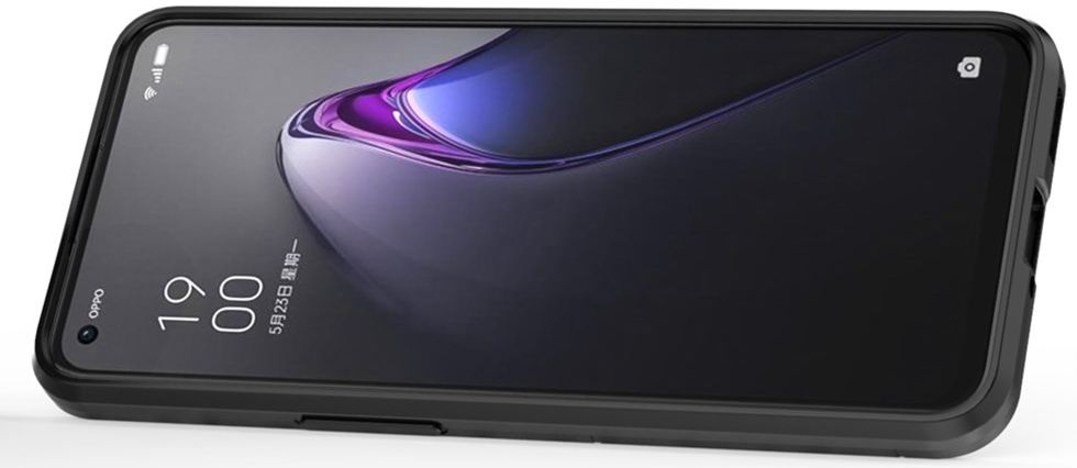 Oppo Reno 8 Hoesje met Magnetische Kickstand Ring Zwart afbeelding 4