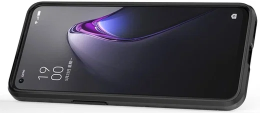 Oppo Reno 8 Hoesje met Magnetische Kickstand Ring Zwart afbeelding 4
