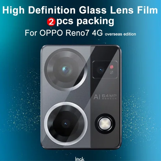 Imak Oppo Reno 7 Camera Lens Protector Tempered Glass (2-Pack) afbeelding 4