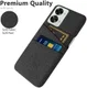 OnePlus Nord 2T Hoesje met Kaarthouder Back Cover Zwart afbeelding 4