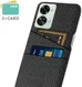 OnePlus Nord 2T Hoesje met Kaarthouder Back Cover Zwart afbeelding 5