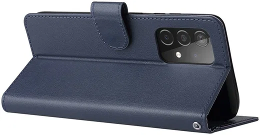 Samsung Galaxy A52 / A52S Hoesje Wallet Book Case Kunstleer Blauw afbeelding 4