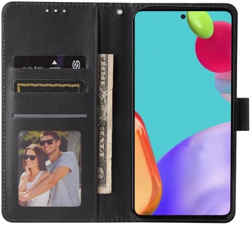 Samsung Galaxy A52 / A52S Hoesje Wallet Book Case Kunstleer Zwart