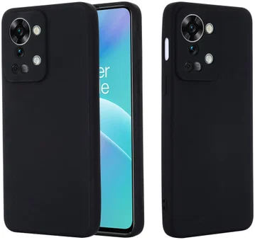 OnePlus Nord 2T Hoesje Siliconen Back Cover Zwart