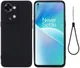 OnePlus Nord 2T Hoesje Siliconen Back Cover Zwart afbeelding 2