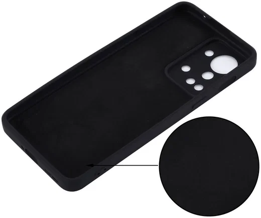 OnePlus Nord 2T Hoesje Siliconen Back Cover Zwart afbeelding 4