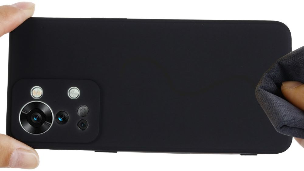 OnePlus Nord 2T Hoesje Siliconen Back Cover Zwart afbeelding 5
