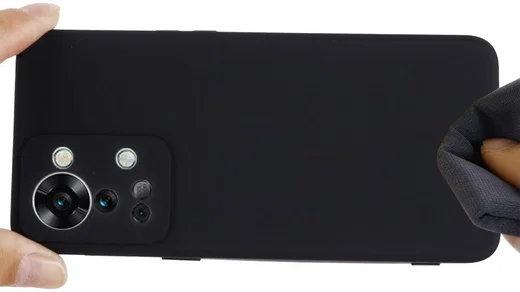 OnePlus Nord 2T Hoesje Siliconen Back Cover Zwart afbeelding 5