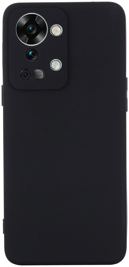 OnePlus Nord 2T Hoesje Siliconen Back Cover Zwart afbeelding 3