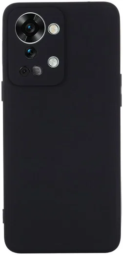 OnePlus Nord 2T Hoesje Siliconen Back Cover Zwart afbeelding 3