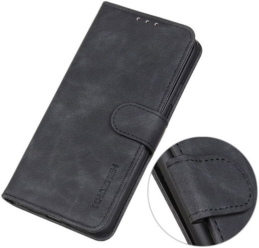 KHAZNEH Asus Zenfone 9 Hoesje Retro Wallet Book Case Zwart afbeelding 5