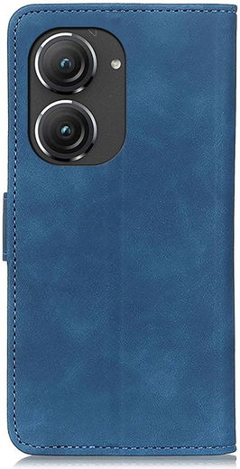 KHAZNEH Asus Zenfone 9 Hoesje Retro Wallet Book Case Blauw afbeelding 8