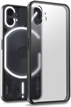 Nothing Phone (1) Hoesje Armor Back Cover Transparant Zwart