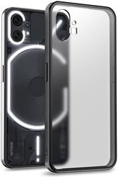 Nothing Phone (1) Hoesje Armor Back Cover Transparant Zwart afbeelding