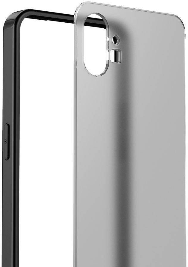 Nothing Phone (1) Hoesje Armor Back Cover Transparant Zwart afbeelding 3