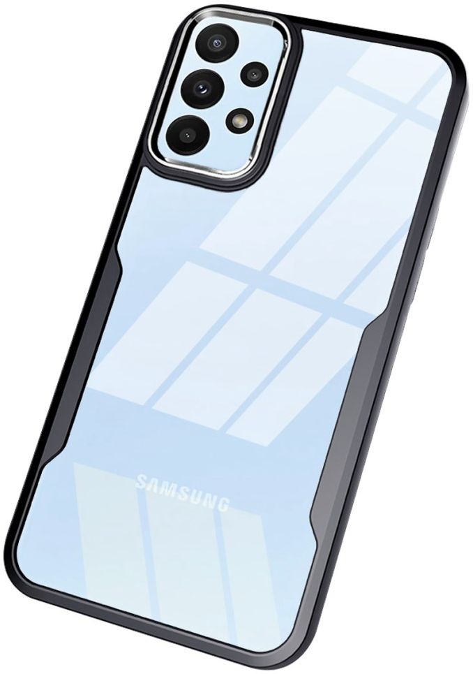 Samsung Galaxy A52 / A52S Hoesje Back Cover Transparant Zwart afbeelding 1