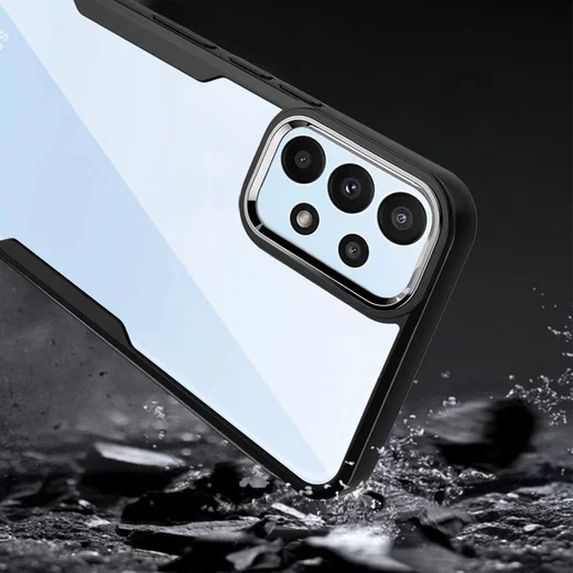 Samsung Galaxy A52 / A52S Hoesje Back Cover Transparant Zwart afbeelding 4