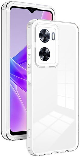 Oppo A57/A57s/A77 Hoesje Schokbestendig Back Cover Transparant Wit afbeelding 1