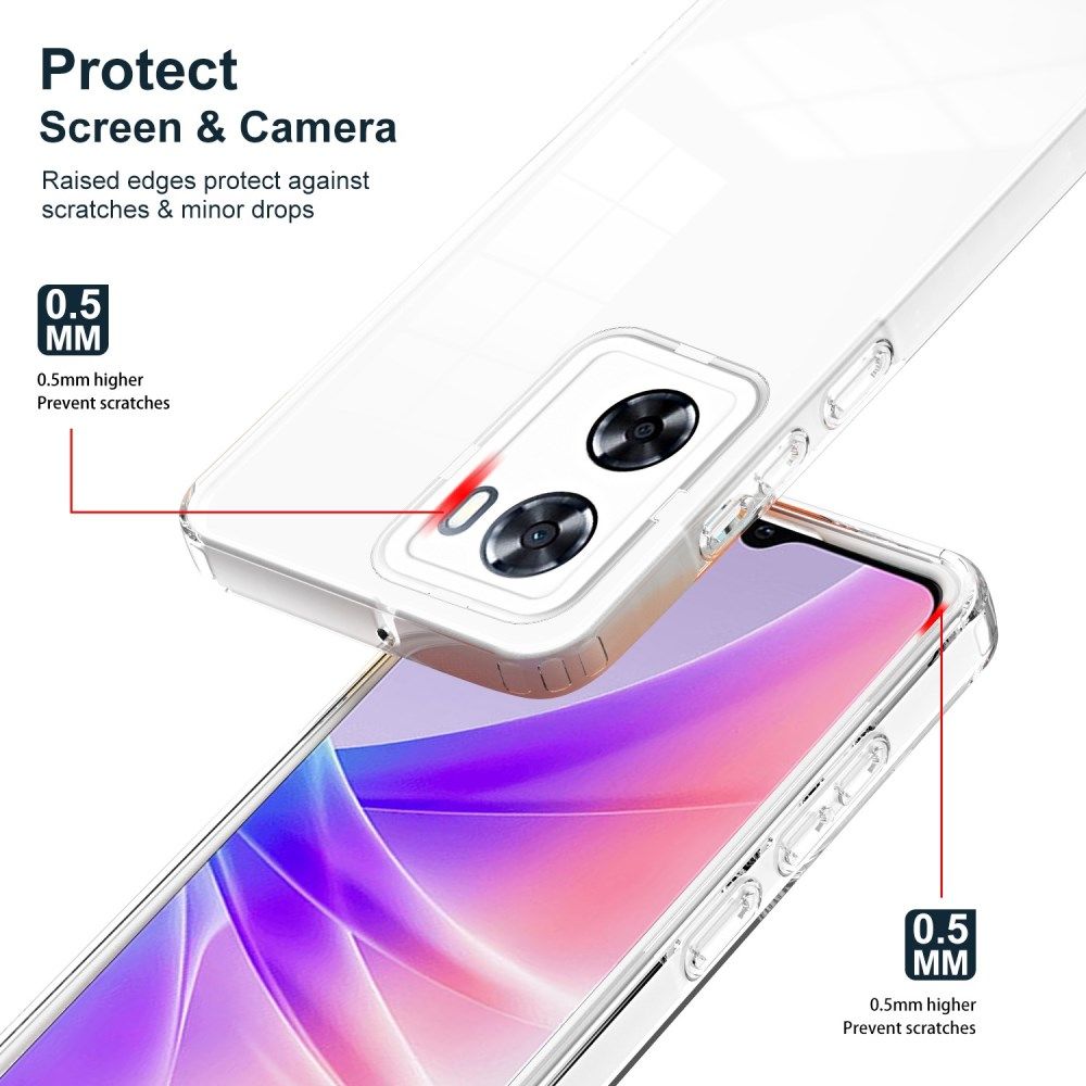 Oppo A57/A57s/A77 Hoesje Schokbestendig Back Cover Transparant Wit afbeelding 3