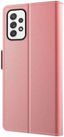 Samsung Galaxy A52 / A52S Hoesje met Kaarthouder en Spiegel Roze Goud afbeelding 9