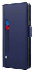 Samsung Galaxy A52 / A52S Hoesje met Kaarthouder en Spiegel Blauw afbeelding