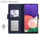 Samsung Galaxy A52 / A52S Hoesje met Kaarthouder en Spiegel Blauw afbeelding 4