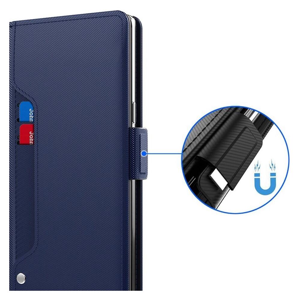 Samsung Galaxy A52 / A52S Hoesje met Kaarthouder en Spiegel Blauw afbeelding 5