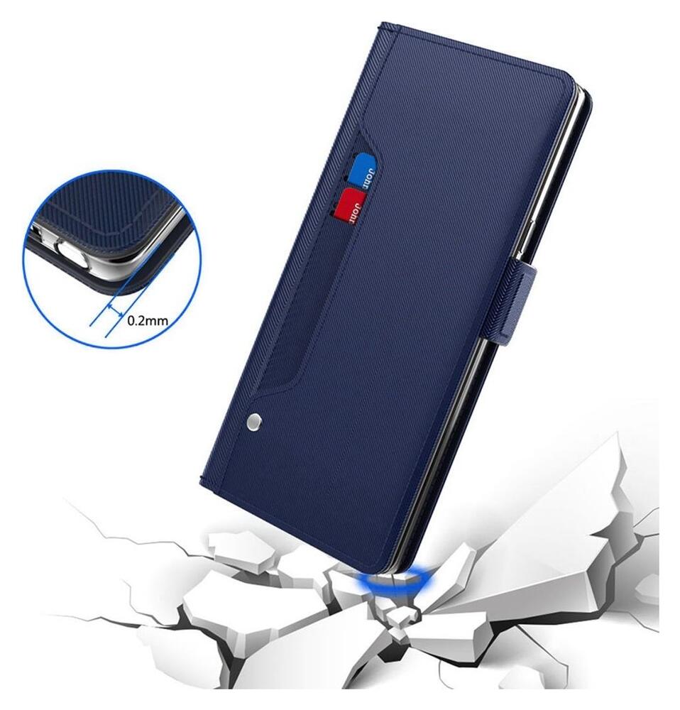 Samsung Galaxy A52 / A52S Hoesje met Kaarthouder en Spiegel Blauw afbeelding 6