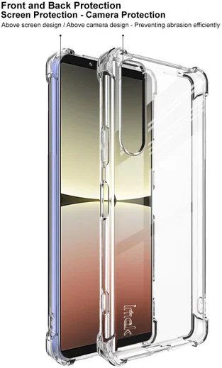 Imak Sony Xperia 5 IV Hoesje Schokbestendig TPU Transparant Zwart afbeelding 3