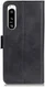 Sony Xperia 5 IV Hoesje Vintage Wallet Book Case Zwart afbeelding 3