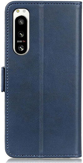 Sony Xperia 5 IV Hoesje Vintage Wallet Book Case Blauw afbeelding 3
