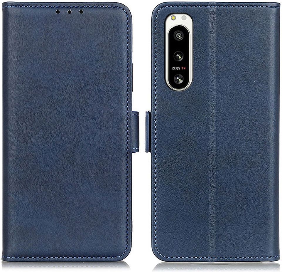 Sony Xperia 5 IV Hoesje Vintage Wallet Book Case Blauw afbeelding 5