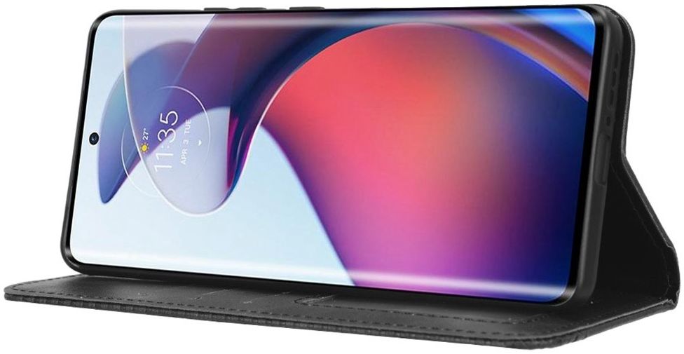 Motorola Edge 30 Fusion Hoesje Wallet Book Case Kunstleer Zwart afbeelding 5